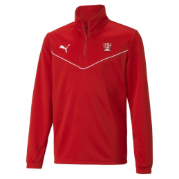 TEAMRISE 1/4 ZIP TOP ROUGE...